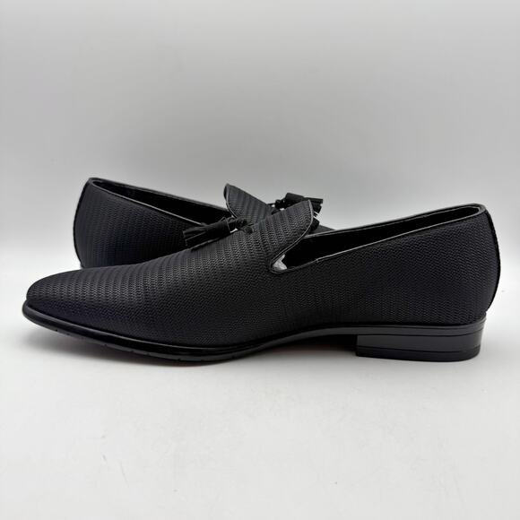 Stacy Adams Mens Tazewell Tassel Loafer US 11 M EU 44 Black Slip On EUC - Picture 7 of 14